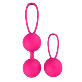 Набор розовых вагинальных шариков PLEASURE BALLS & EGGS DUO BALL SET