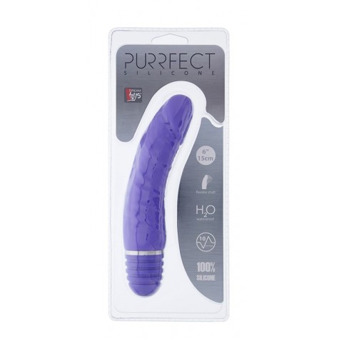 Фиолетовый вибратор PURRFECT SILICONE VIBRATOR 6INCH PURPLE